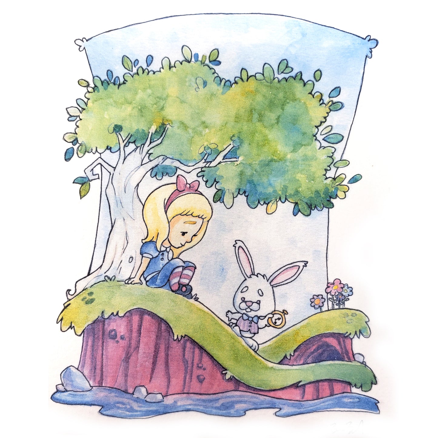 Alice and the White Rabbit