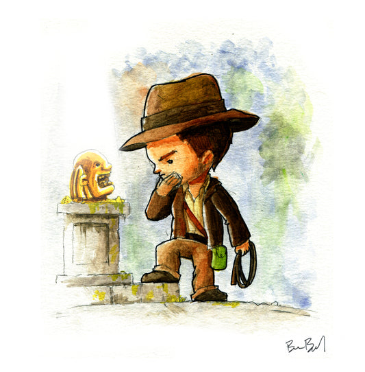 Explorer Guy Watercolor Print