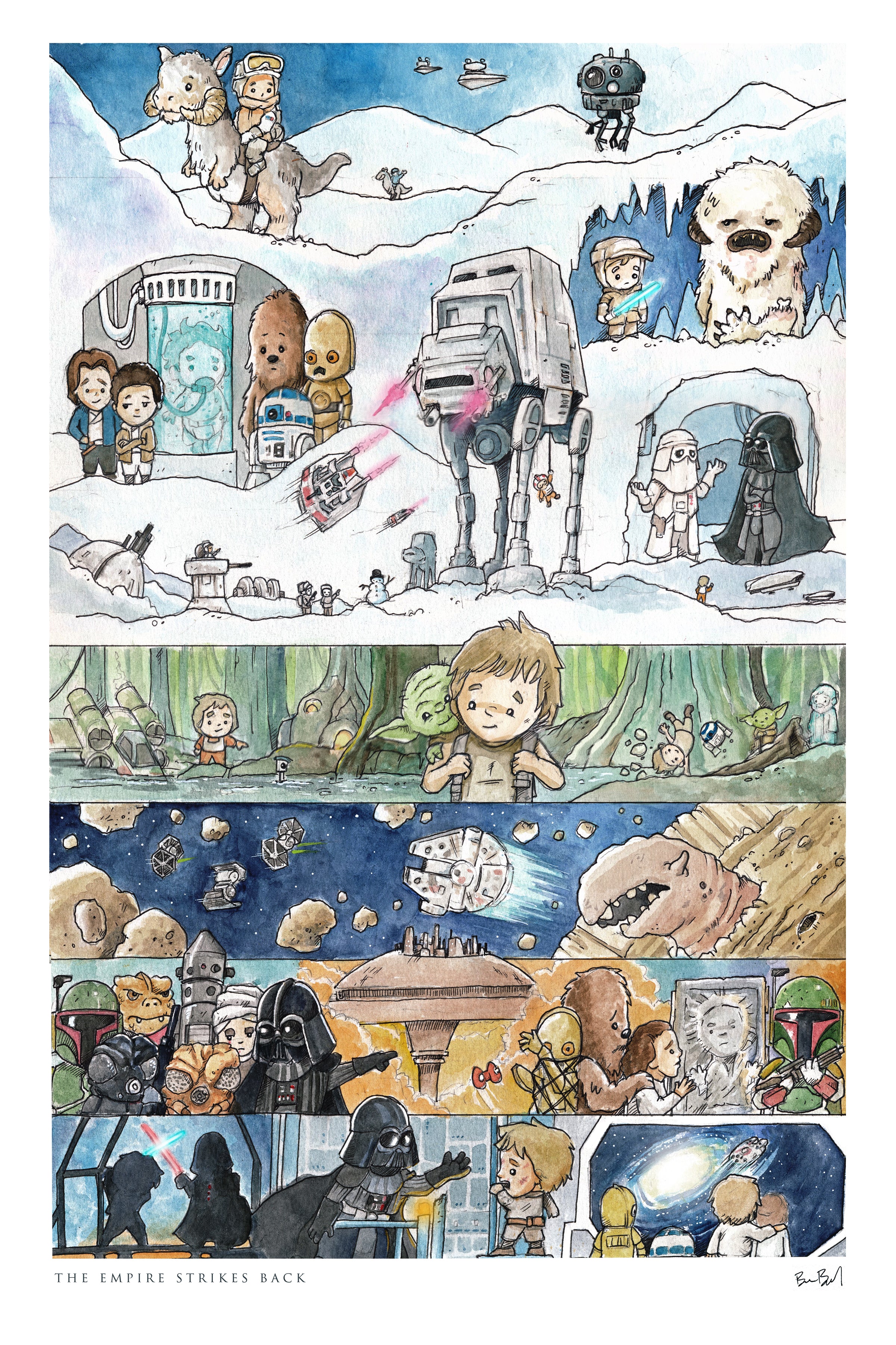 The Fifth Movie Watercolor Print
