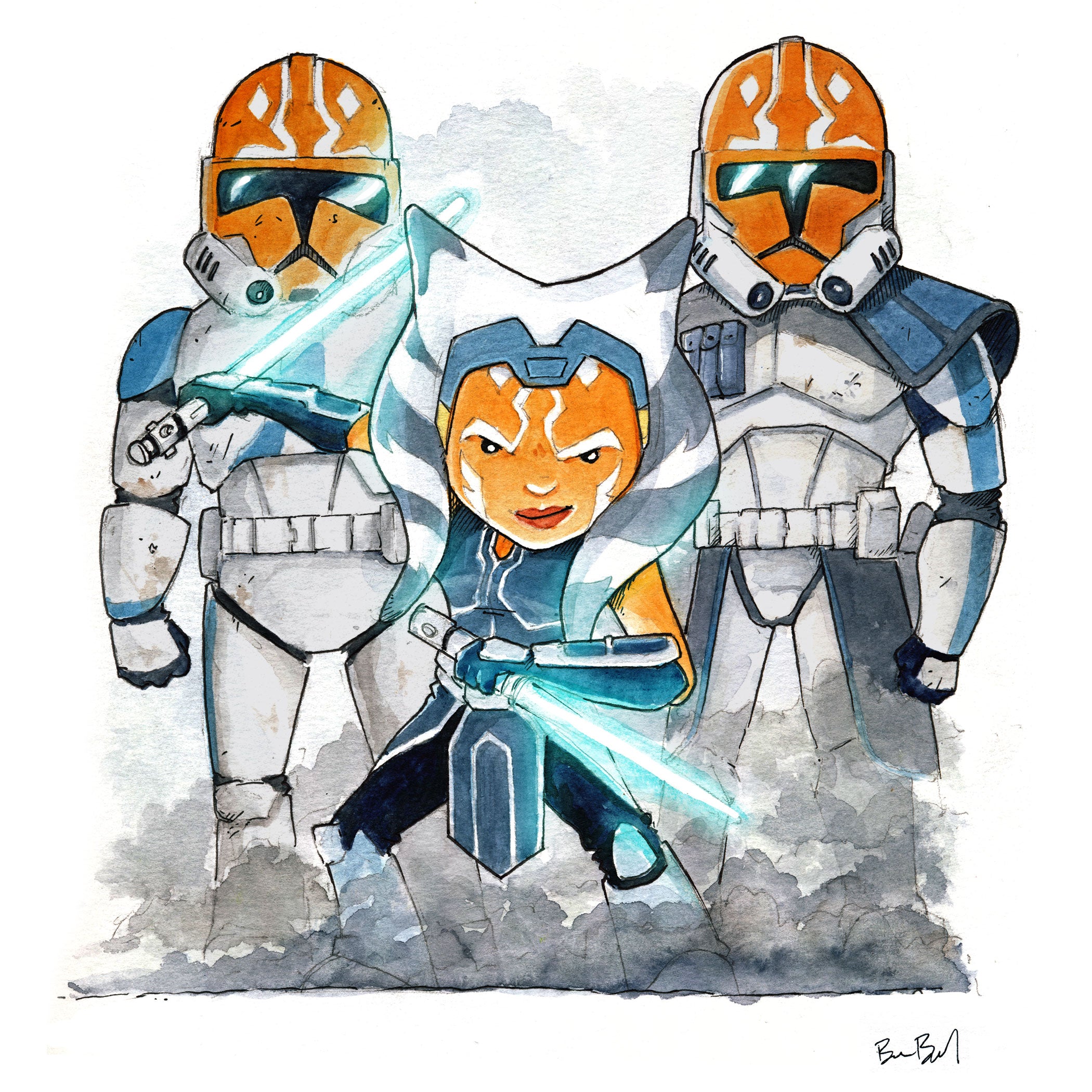 Orange Girl and Her Soldiers