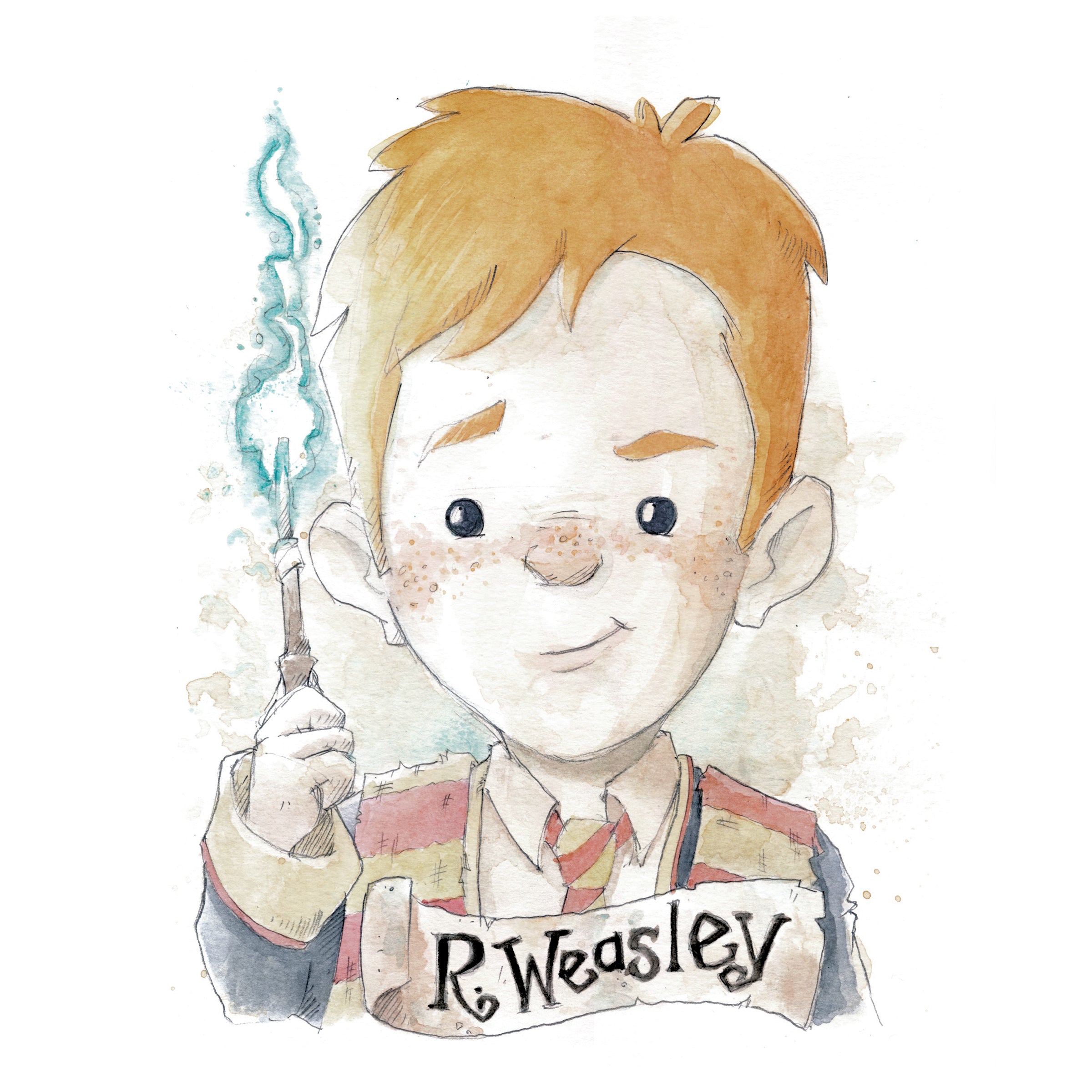 Portrait Three - Watercolor Print