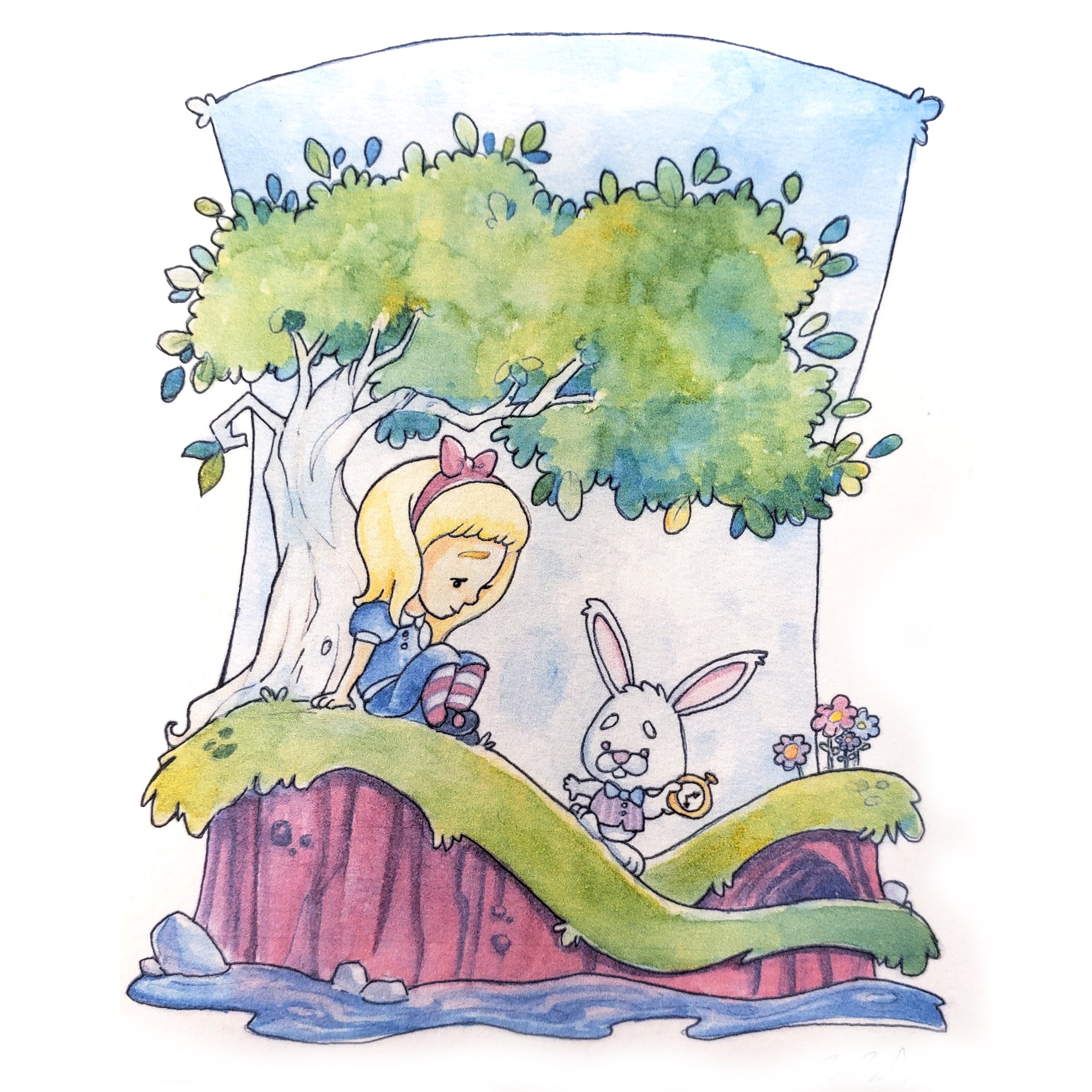 Disney Alice In Wonderland White Rabbit Drawing