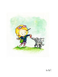 Little Girl and Her Death Horse