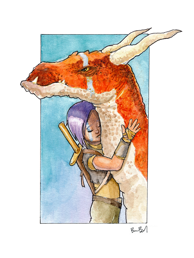 Dragon Girl Embrace