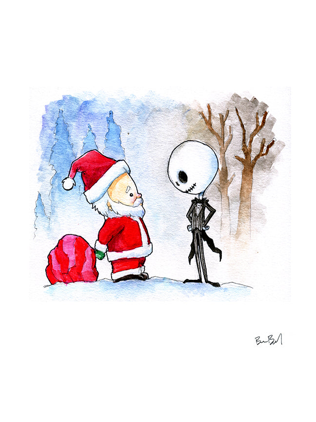 Santa and Skeleton Guy