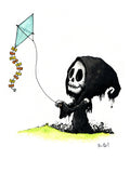 Grim Flies A Kite