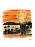 The Scream by Edvard Munch - Pop Art Watercolor Print